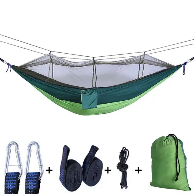Special Price Outdoor Hanging Hammock With Mosquito Net 210T Ultra Light Nylon Parachute Cloth Camping Aerial Tent