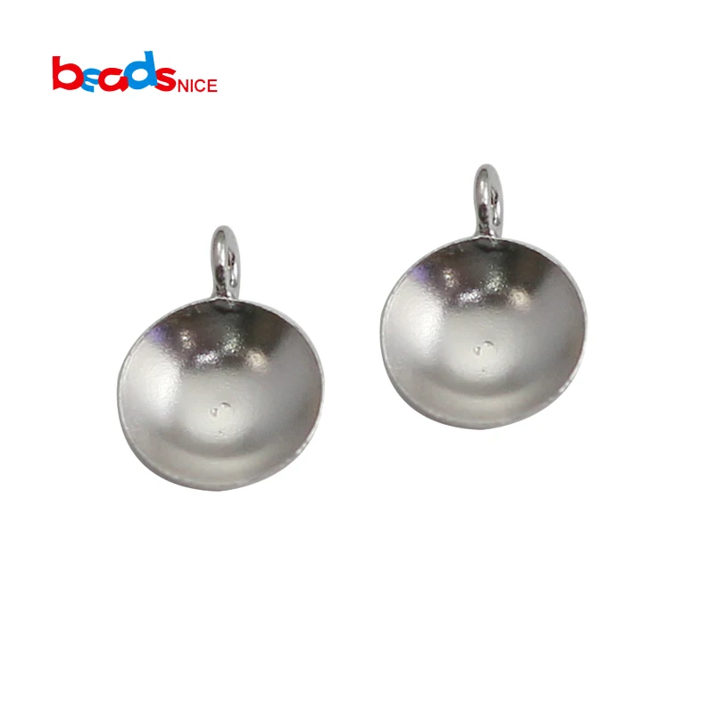 

Beadsnice ID38917smt2 925 Sterling Silver Round Glue-on Flat Pad Pendant Bails For Jewelry Necklace Making