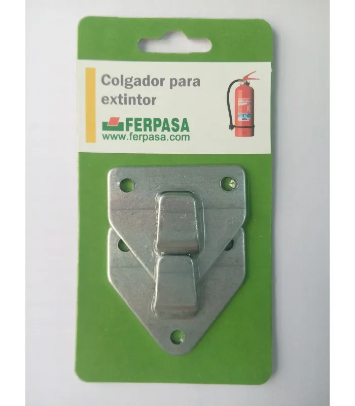 FERPASA SOPORTE COLGADOR PARED EXTINTOR 2 UDS. PARA COLGAR EXTINTORES DE POLVO EN ZONAS COMUNES O HABILITADAS PARA SU FINALIDAD.