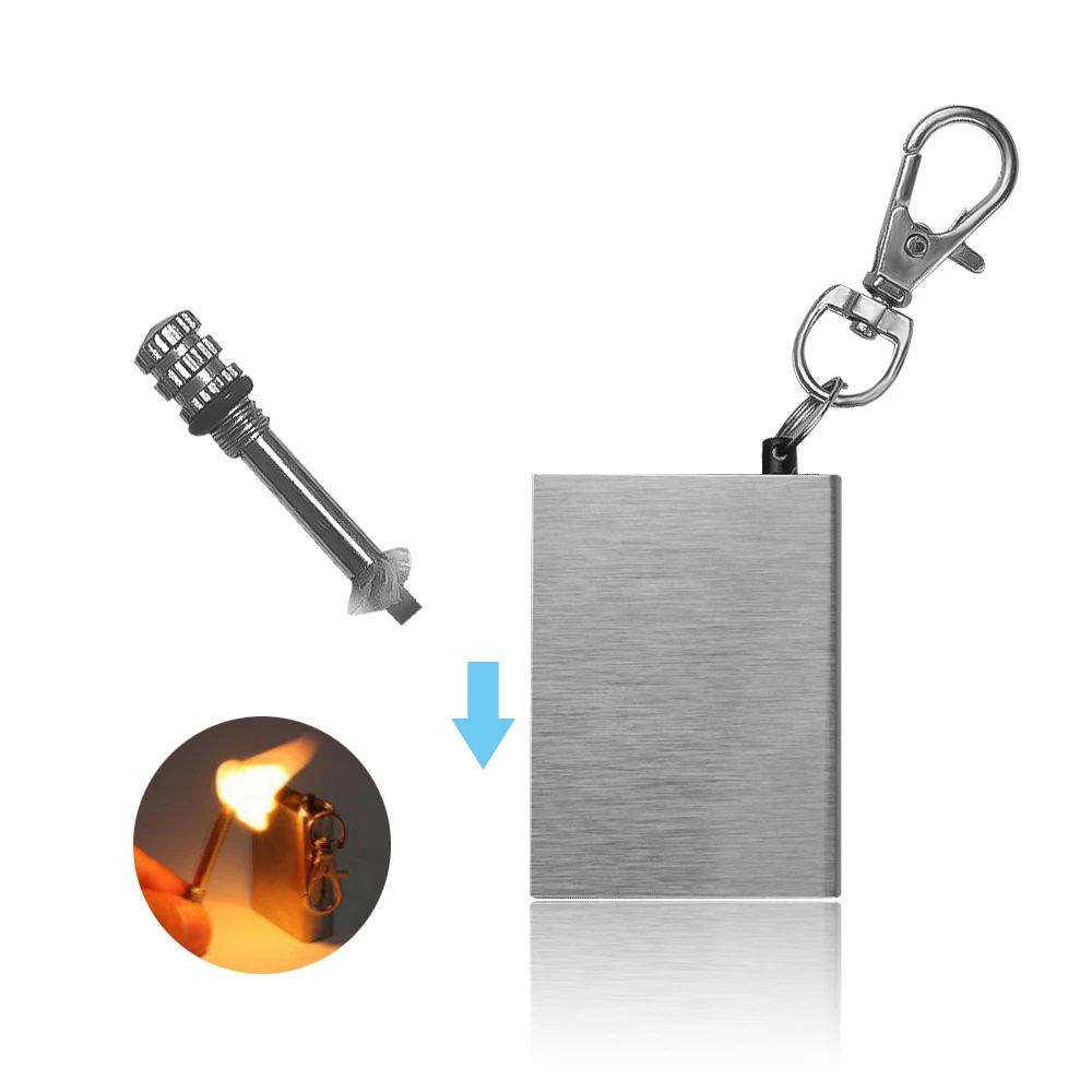 

Mini Flint Fire Starter Matches Portable Bottle Shaped Survival Tool Lighter Kit for Outdoor Cigarette Accessories