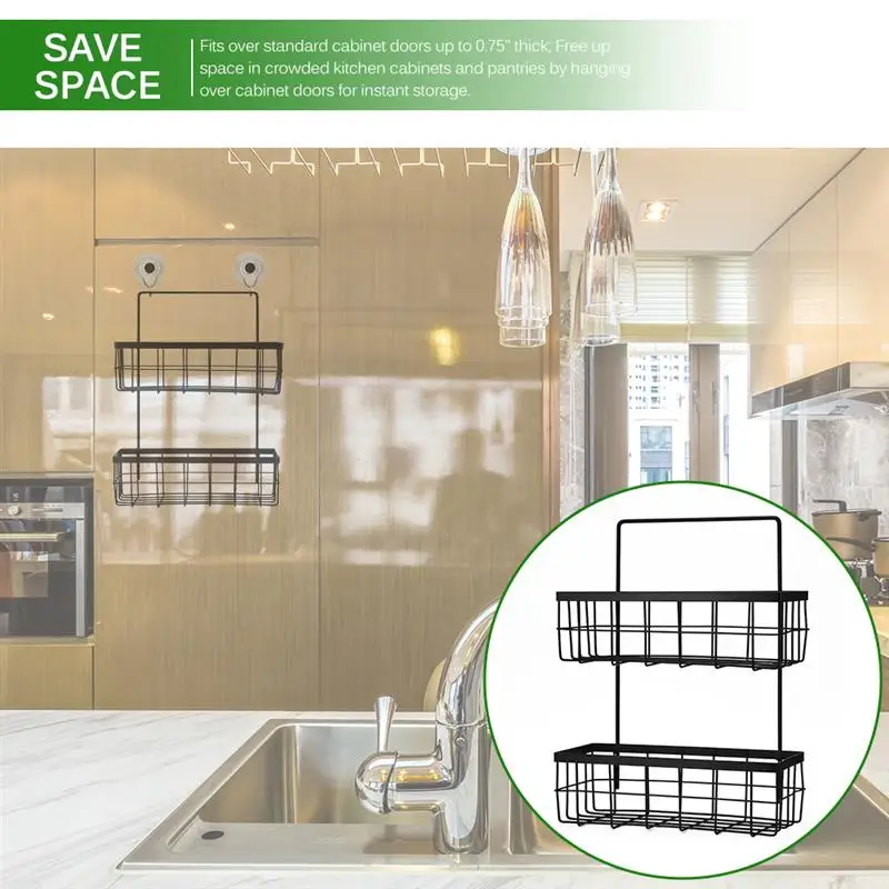 Kitchen Organizer Hanging Towel Holder Towel Rack Sponge Holder