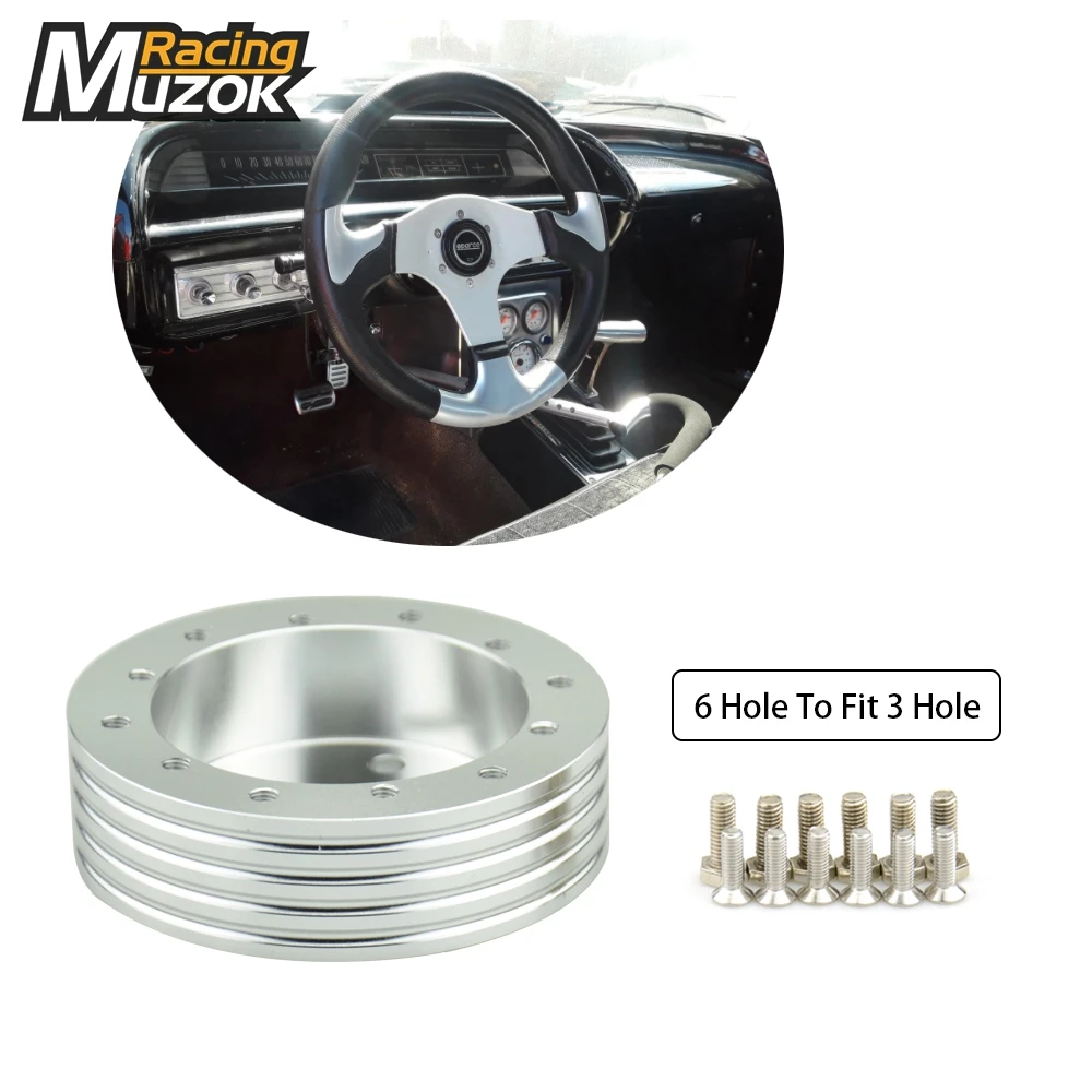 MUZOK Racing 0," /1,0" руль концентратор адаптер преобразования Spacer 6 отверстие в 3 Босс Комплект