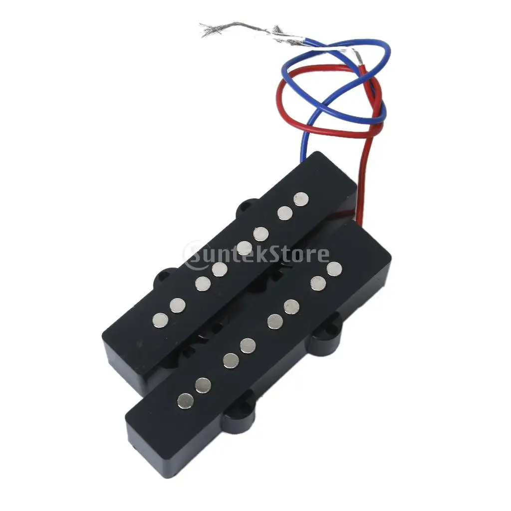 Black 4 String Open Style Humbucker Pickups for Jazz Bassin Guitar