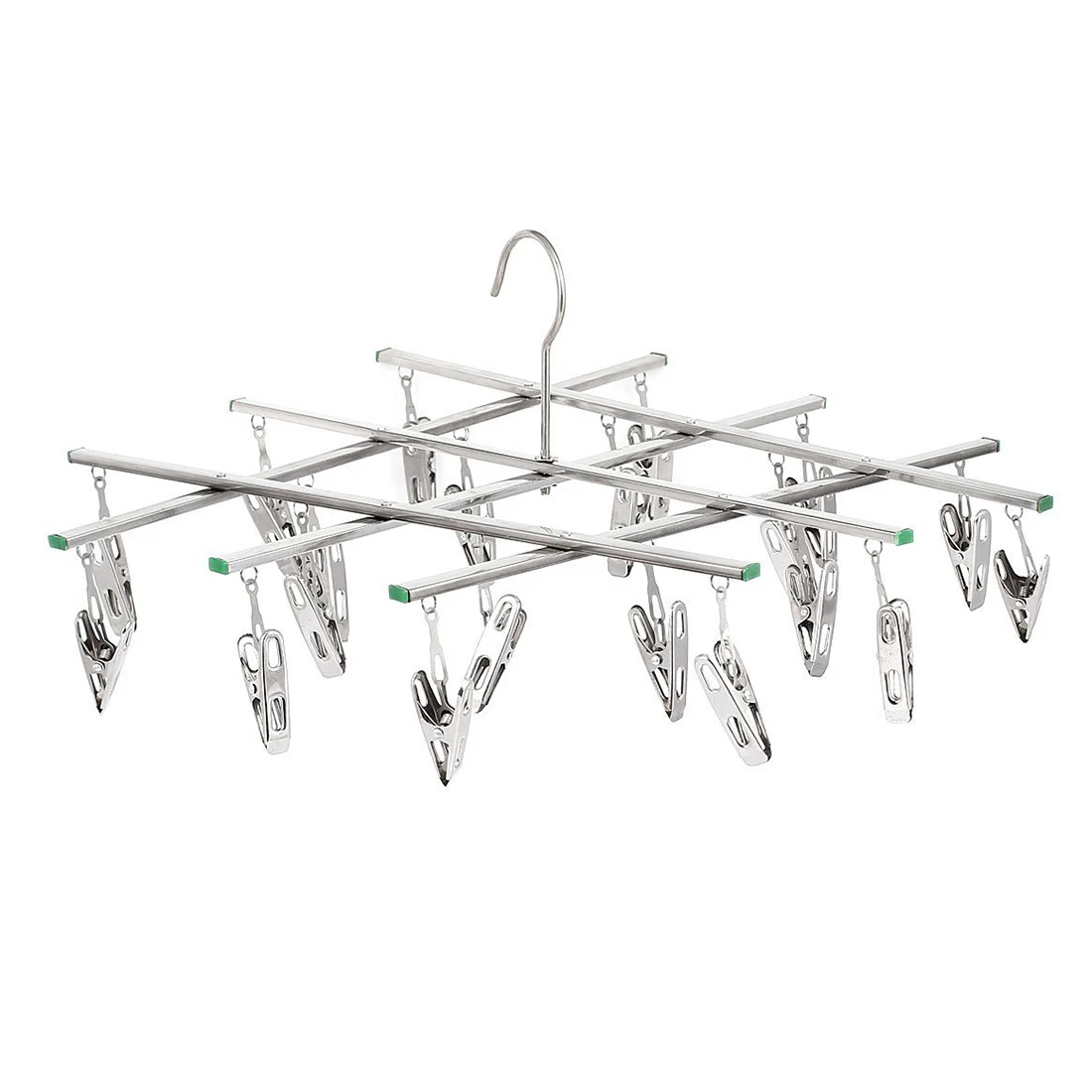 

Swivel Hook 20 Pegs Underwear Socks Gloves Drying Rack Clothes Hanger