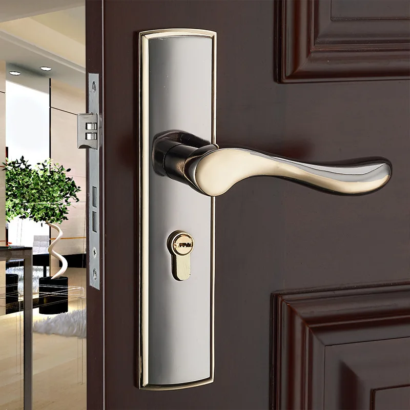 European Bedroom Lock Hold Hand Indoor Door Golden Gun Mechanics handle | Обустройство дома
