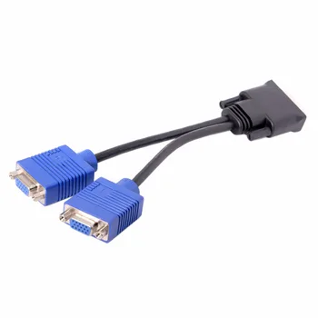 

Zihan DMS-59pin Male to Dual 15Pin VGA RGB Female Splitter Extension Cable for PC Graphics Card