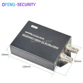 

AHD to HDMI converter with mounting ears, 1ch AHD/CVI/TVI Loopback, Convert TVI/AHD/CVBS/CVI to HDMI, Resolution 720P, 1080P