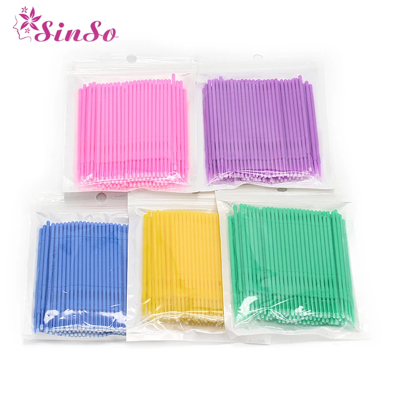 

RU Free shipping Microbrush for eye Disposable Eyelash Extension Individual false eyelash Applicators Eyelash Glue Cleaning Tool