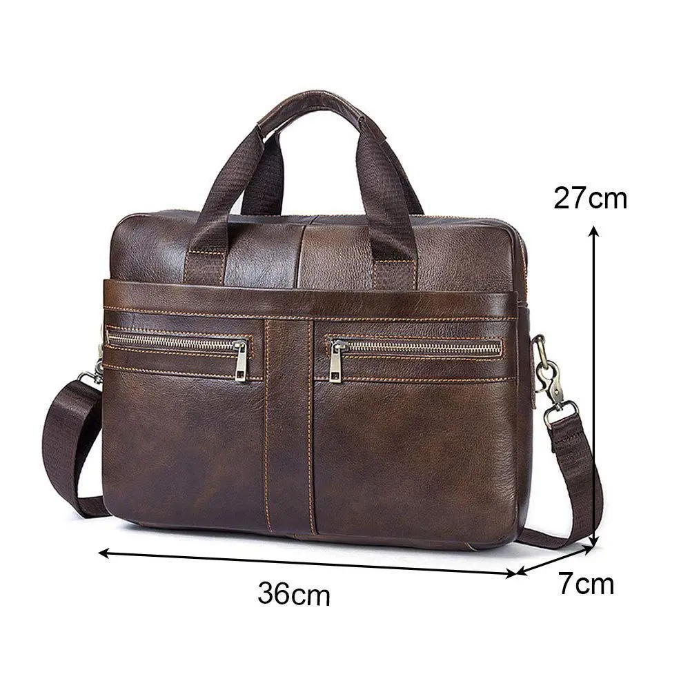 

14 Inch PU Leather Handbag Briefcase Laptop Document Holder Men Business Women