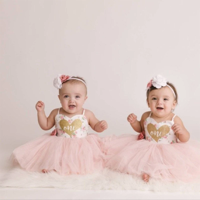 

REAKIDS Baby Summer Dress Lace Sling Baby Girl Summer Dress New Newborn Dress