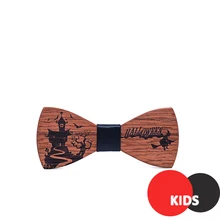 Для мужчин детская деревянный галстук-бабочка галстук для Рождественский набор подарок на Хэллоуин костюм лук Рубашка с галстуком галстук Хэллоуин украшения Праздник Вечерние