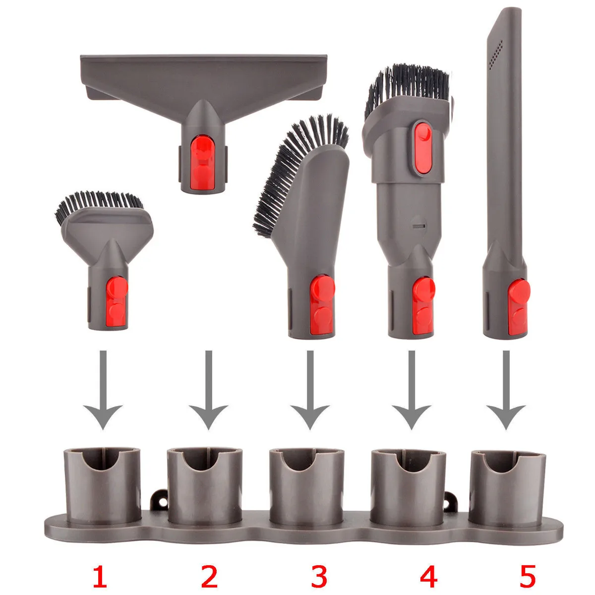 

5Pcs/Set Vacuum Cleaner Brush Storage Rack Holder For Dyson V7 V8 V10 Accessory Tool Attachment Brush Storage Holder Organizer