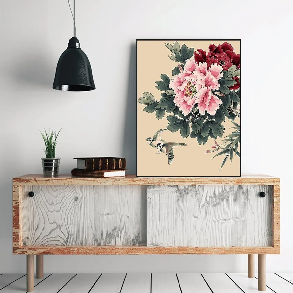 Картина AZQSD по номерам краска Subshrubby цветок пиона DIY на холсте Ручная роспись