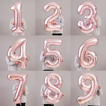 

Number Balloon Aluminum Foil Birthday Air Helium Baby Shower Figures Happy Decorations for Kids Hundred Wedding Festival Decor