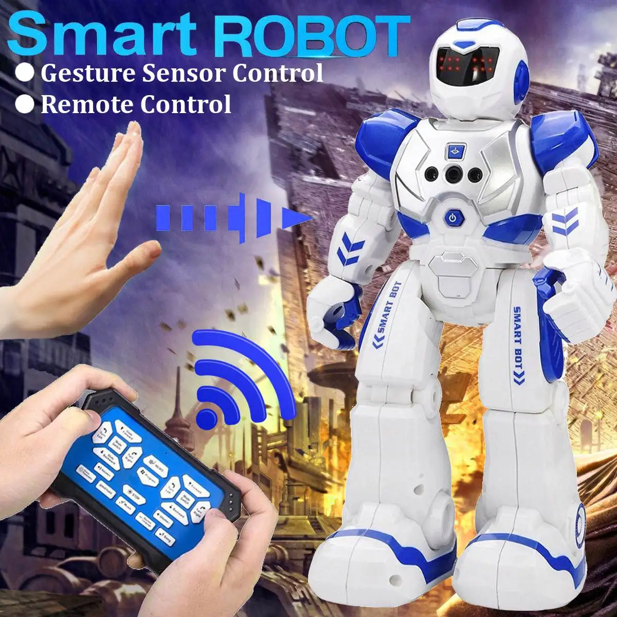 

26x11x9cm RC Remote Control Robot Toy Smart Action Singing Dance Walking Sensor Robot Intelligent Remote Control Speaker New