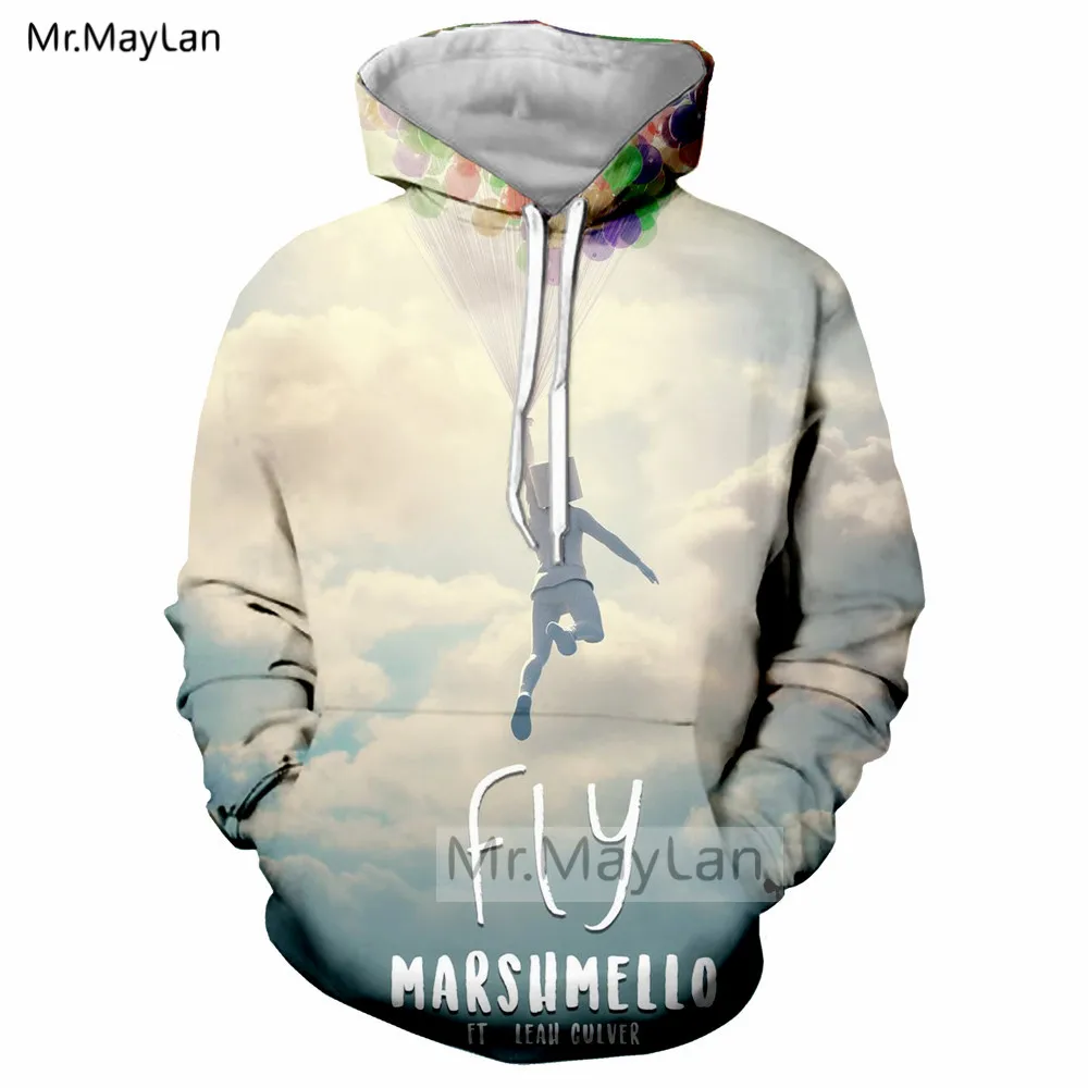 

Harajuku Music DJ Mag Marshmello Fly 3D Print Jacket Women/men Streetwear Hoodies Mens Casul Sweatshirts Spring Youth Clothes