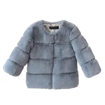 

2018 New Autumn And Winter Imitation Fox Fur Girl Coat Children's Cotton Padded Baby Fur Coat Fashion Warm Children's Clothing