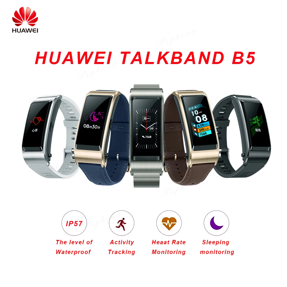 Глобальная версия huawei TalkBand B5 Talk Band умный Браслет носимые Спортивные Bluetooth браслеты сенсорный AMOLED экран