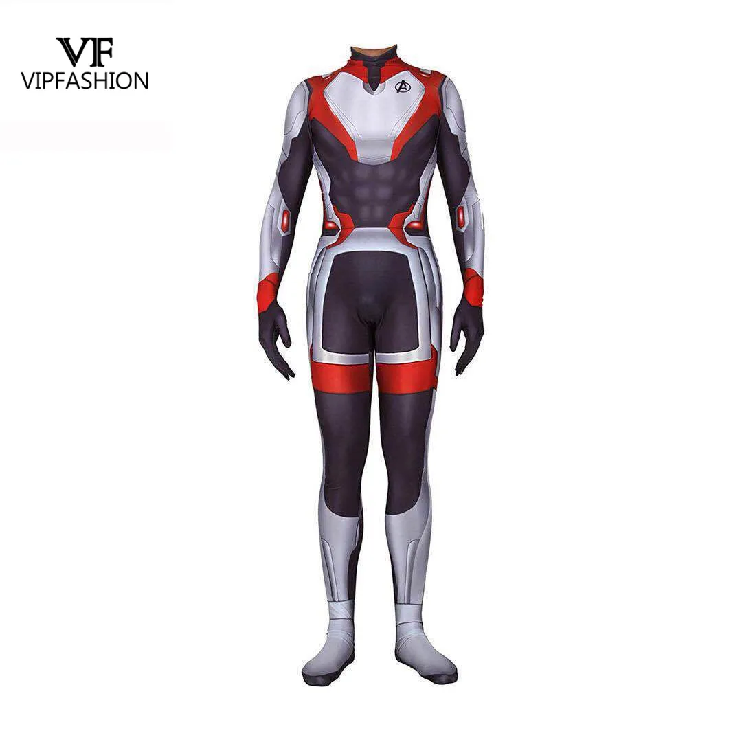 VIP FASHION 2019 New Marvel Avengers Endgame Quantum Realm T-short Tee Man Advanced Tech Top Lycra Shirt Cosplay Costumes