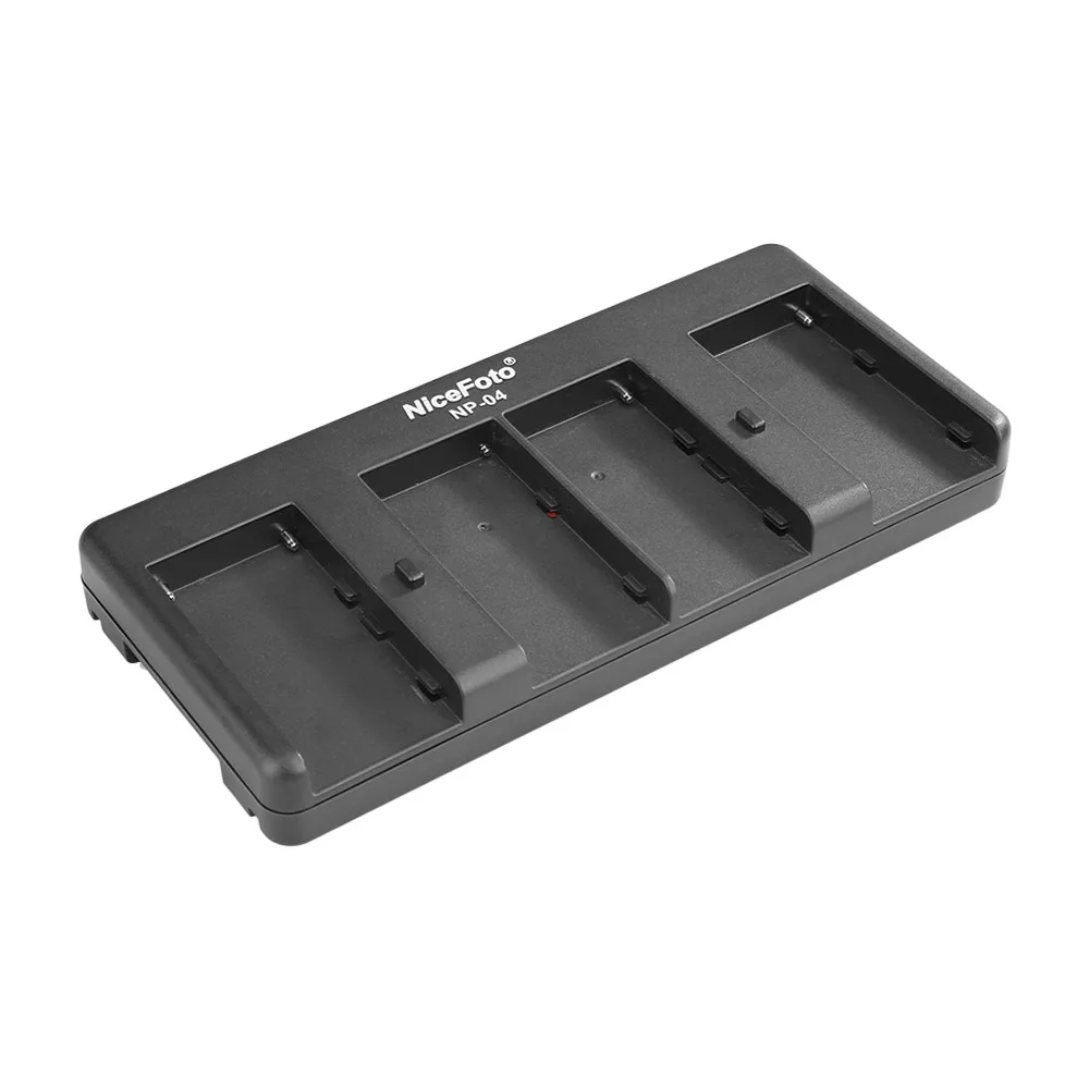 

NiceFoto NP-04 NP-F Battery to V-Mount Battery Converter Adapter Plate 4-slot for Sony NP-F970 Battery for LED Video Light