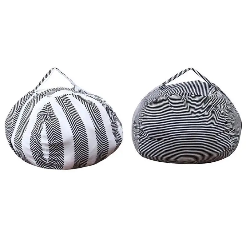 

2 in 1 Durable Storage Bag Large Capacity Practical Zipper Organizer Pouch Large Toy Creative Storage Bag as Chair Portable Tool