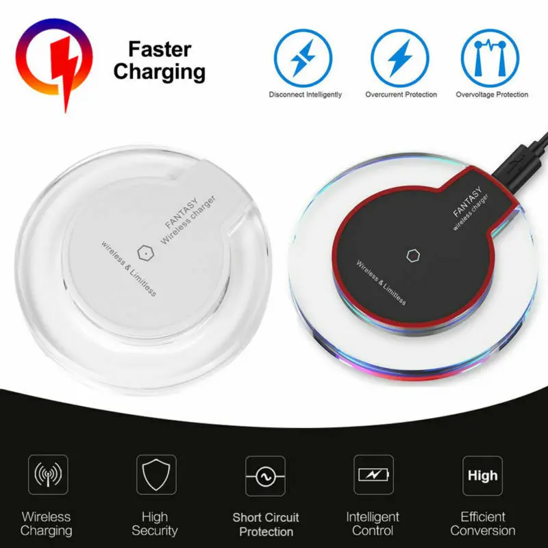 

Qi Wireless Charger for Samsung Galaxy S10 S10Plus Xiaomi mi 9 Fashion Charging Dock Cradle Charger adpter for iPhone XS MAX XR