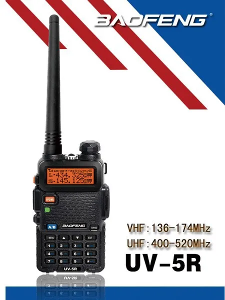 Baofeng 2015 walki talki 5R, fm УКВ двустороннюю Радио + Бесплатный наушники