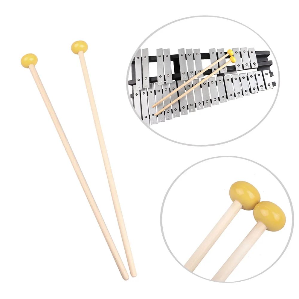 for Percussion Bell,15 Inch 2 Pieces Rubber Xylophone Mallets Glockenspiel Sticks 