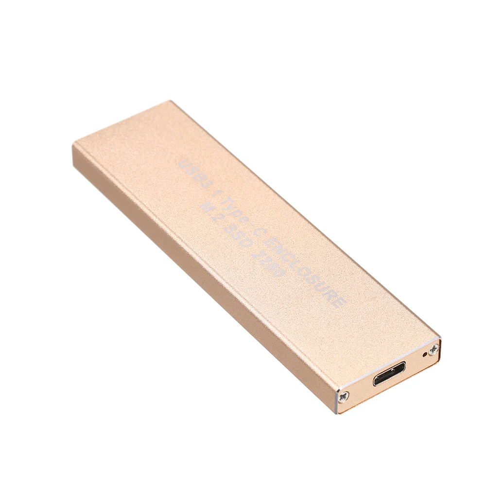 

Type-C NGFF(M.2) SSD Enclosure USB3.1 10Gbps Faster Data Transfer Portable External Solid State Drive Aluminum Alloy