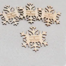 На заказ лазерная резка снежинки спасибо тег свадебный подарок