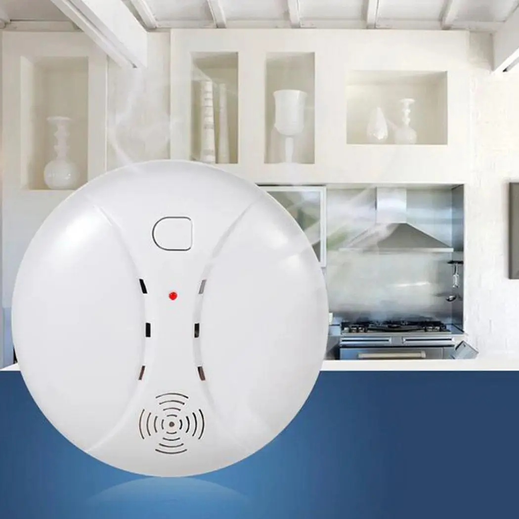 

Wireless Security Smoke Alarm Detector Intelligent Home Fire Detection 10% -90% RH Indoor 40MA 10uA System