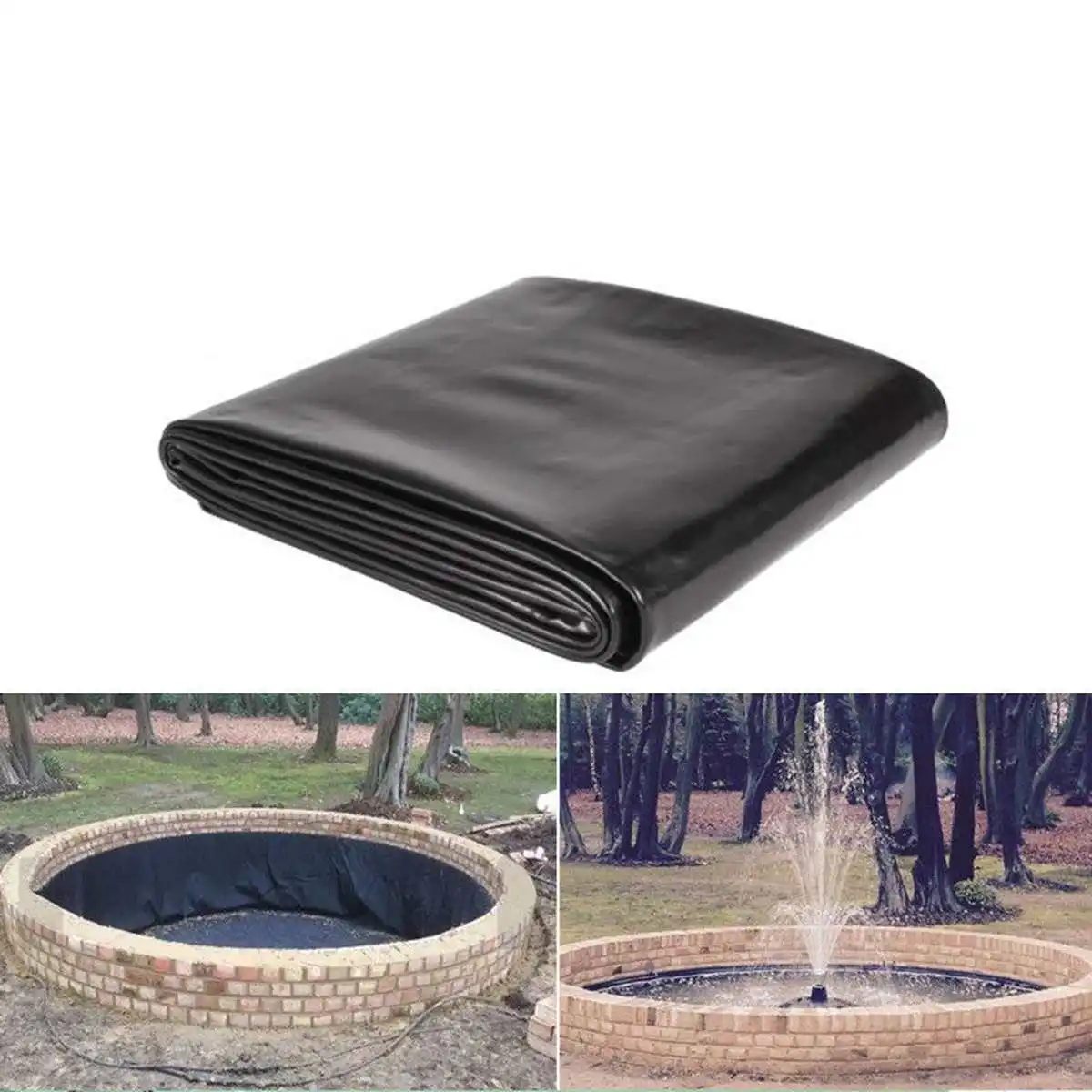 New 5x10 ft Fish Pond Liner Garden Pools Reinforced HDPE Heavy Landscaping Pool Pond Breed Liner