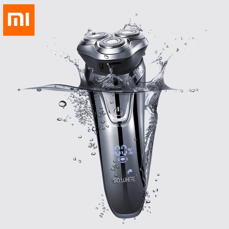 

XIAOMI Soocas SO WHITE ES3 Wireless 3D Smart USB Charging 3 Head Electric Razor Shaver LED Display Blocking Protection for Men