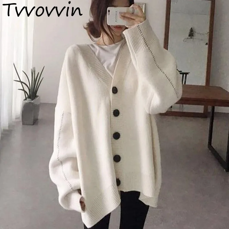 

TVVOVVIN [] Open Stitch Batwing Sleeve cashmere Sweater Women pullover Autumn Winter New Korea Loose Plus Size Knitting Z063