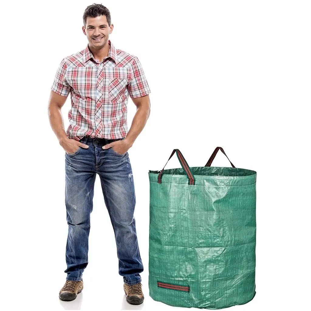 Reusable Waterproof Portable Duty Garden Waste Bag garbage bag Refuse