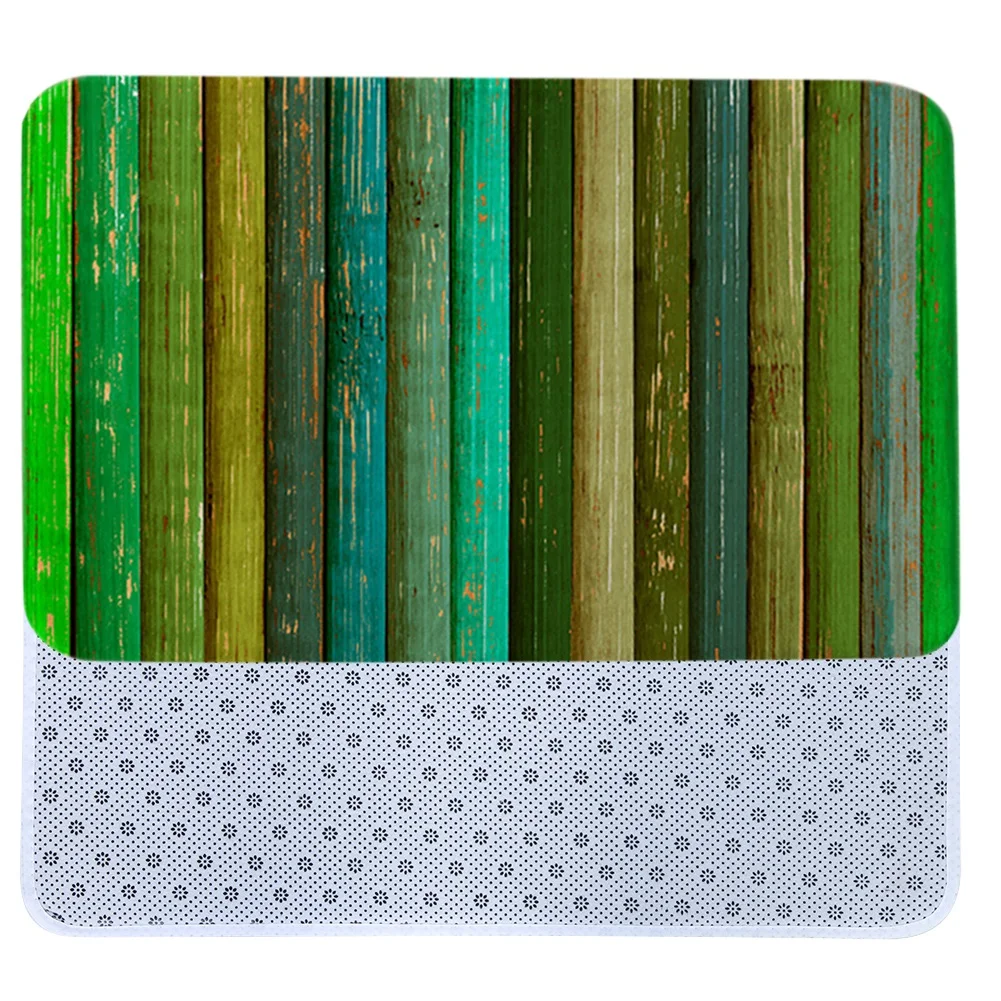 Decorative Green Wood Grain Carpet Floor Non Slip Mat Rectangle Carpets