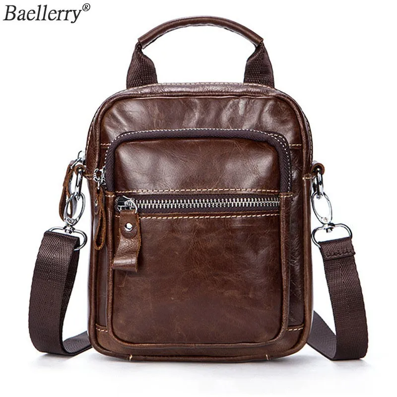 

Cowhide Chest Shoulder Bag Genuine Leather Crossbody Bags For Men Waist Sling Small Male Bolsas Sac Zipper Clutch Handbag