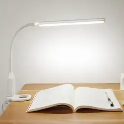 5 Вт 24 светодиода Гибкая лампа настольная лампа для чтения Рабочая учебная настольная лампа USB питание зажим свет сенсорный датчик