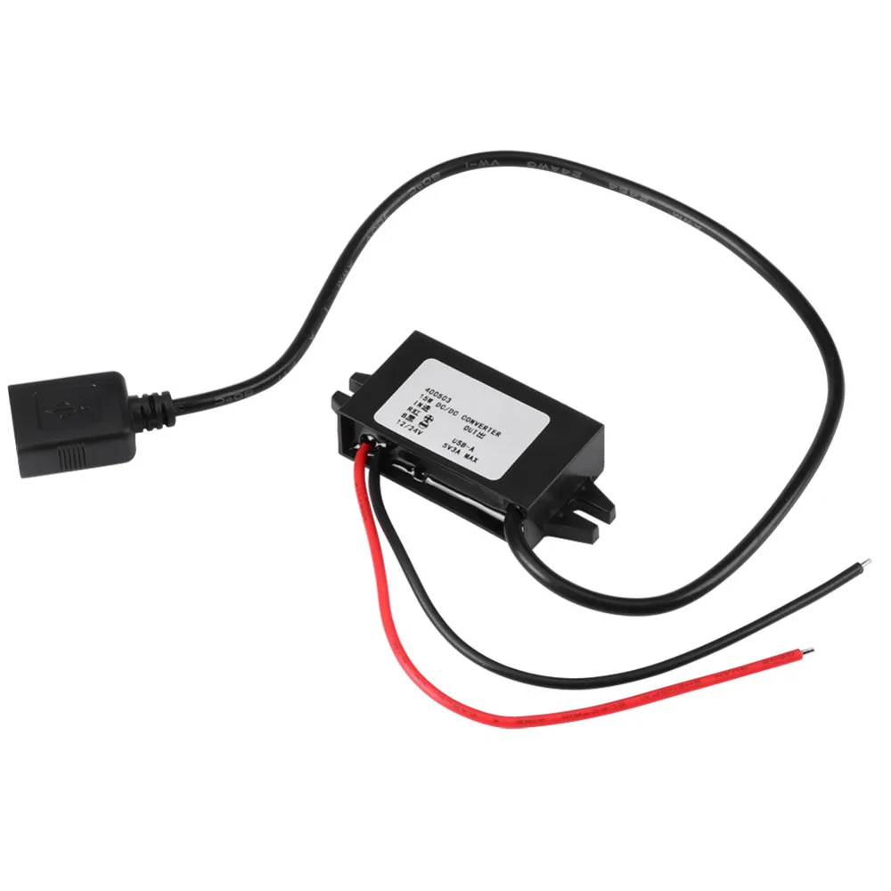 15 Вт DC конвертер понижающий адаптер 12В/24В к USB 5В 3а регулятор кабель провода