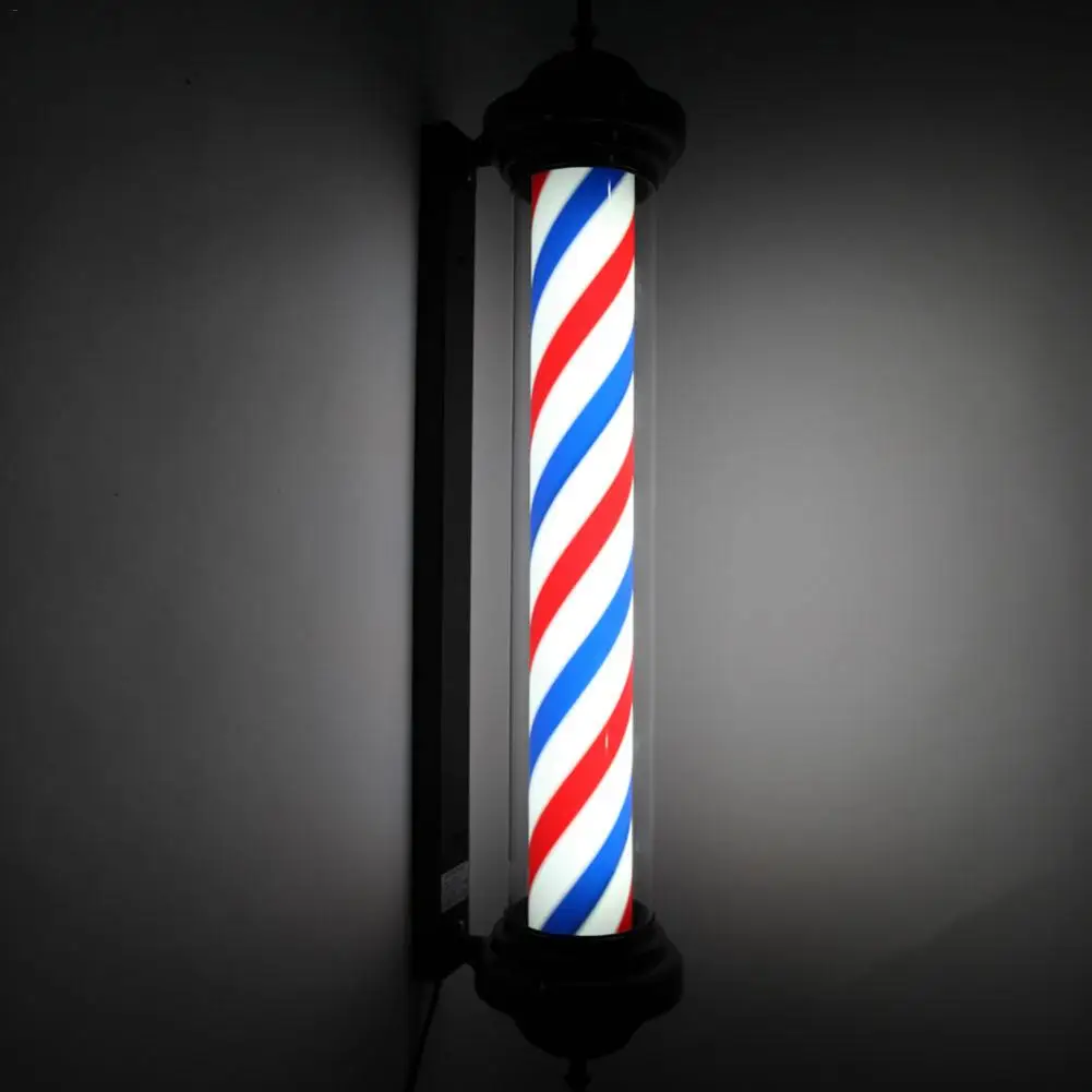 

Barber Pole Roating And Lighting Salon Equipment Barber Sign Rotating Barber Pole Light LED Light US Plug Free Shipping Hot Sel