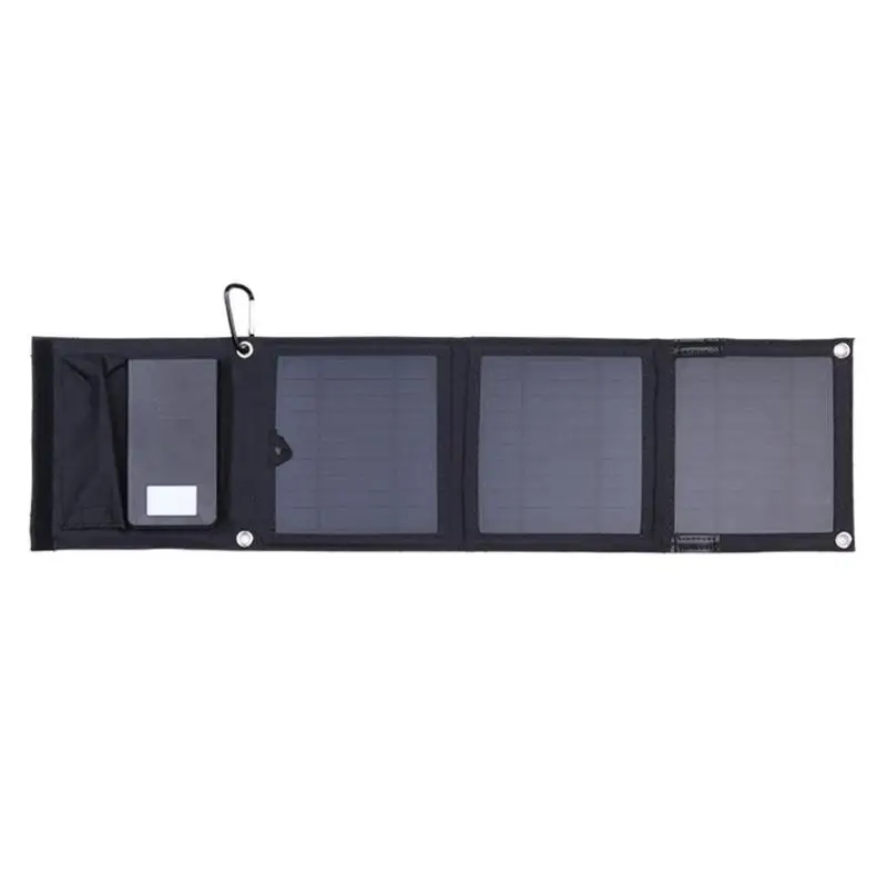 

Portable Foldable Solar Panel Charger Power Bank with 6LED Light for Phone