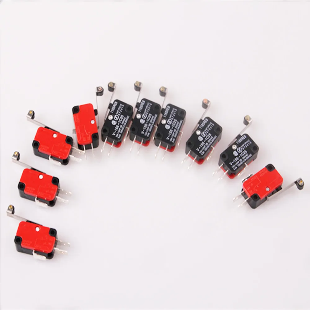 

US shipping 10 Pcs V-156-1C25 Roller Lever Arm SPDT Micro Limit Switch 3 Terminals Momentary
