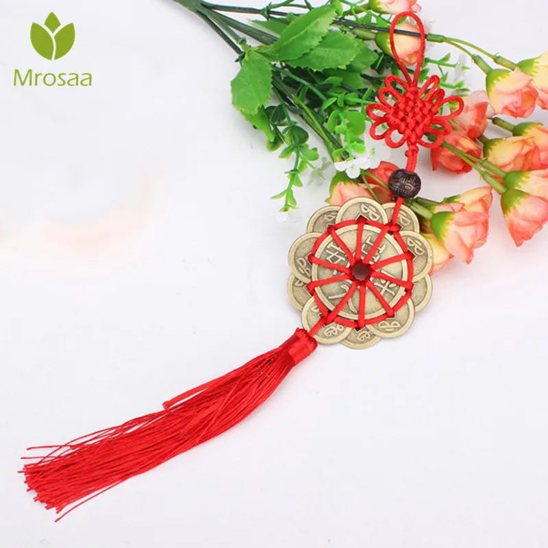 

Feng Shui Lucky Ancient Coins Pendant Hanging Decoration Mascot Crafts Good Luck Fortune Hanging Wind Chime Antique Decorative