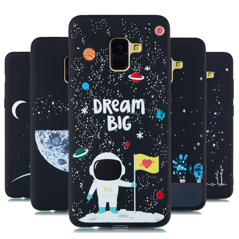 

For Samsung Galaxy A6 A8 Plus 2018 Case Cartoon Astronaut Soft TPU Silicone Back Cover for Samsung A6+ A8+ A6Plus A8Plus Fundas