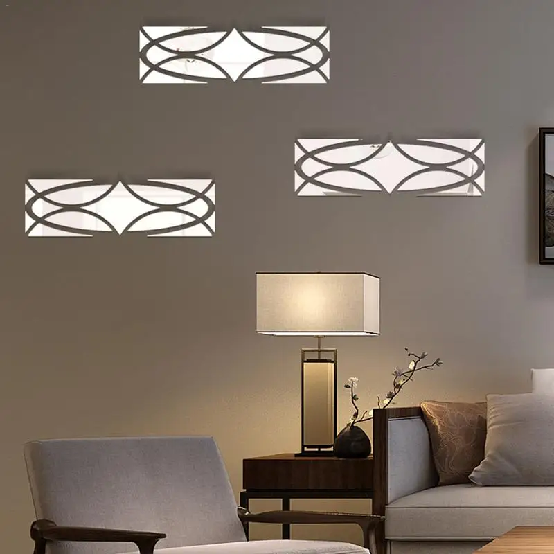 

Simple Line Corner Acrylic Background Wall Stickers Border Mouldings Ceiling Line DIY Random Combination Wall Decoration Sticker