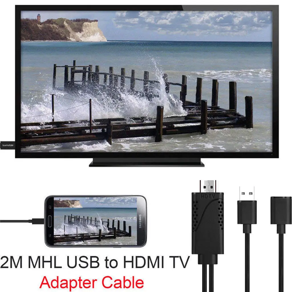 Горячий 2019 MHL USB к HDMI 1080P ТВ адаптер кабель Шнур для iPhone XS Max 8 7 экран HDTV|Переходники