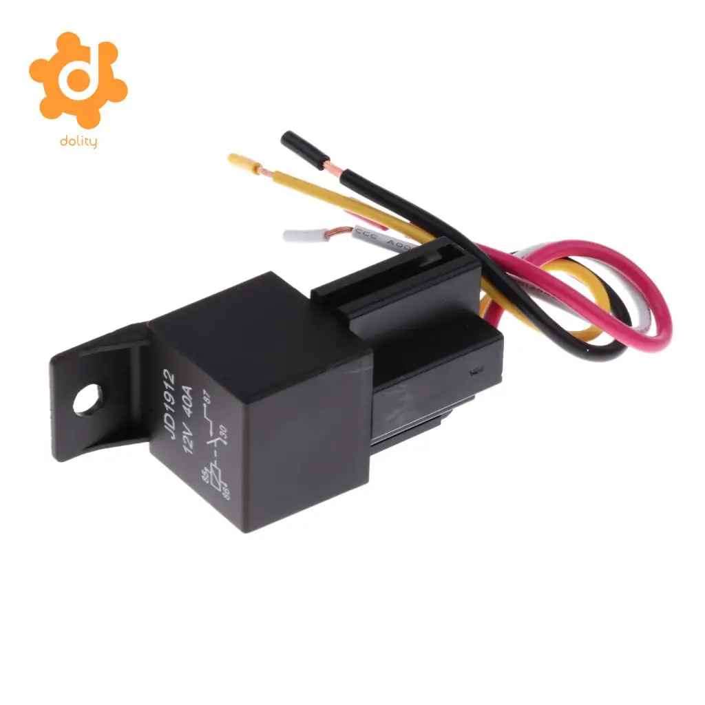 2 Pieces JD2912 12VDC 40A 12V 40A 5Pin SPST On Off Relay with Harness