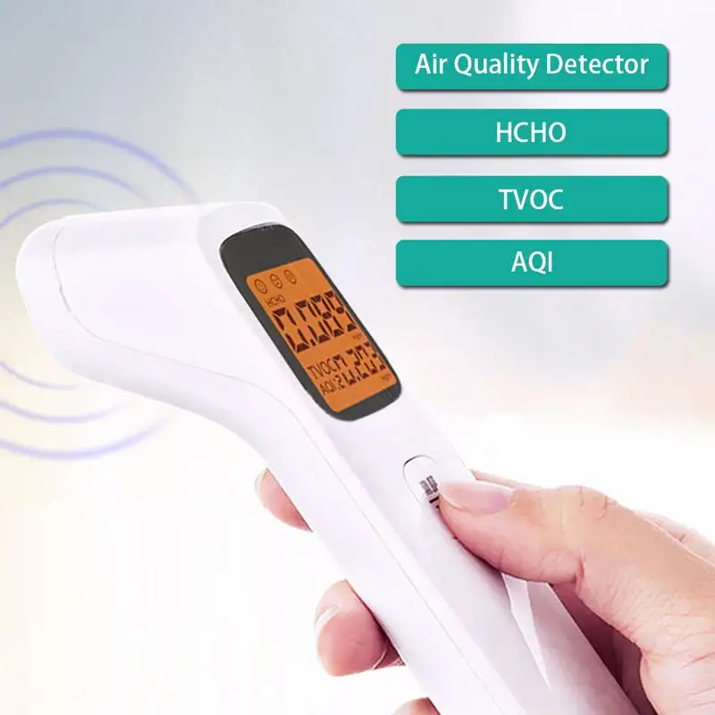 3 в 1 цифровой детектор качества воздуха портативный формальдегида AQI HCHO TVOC