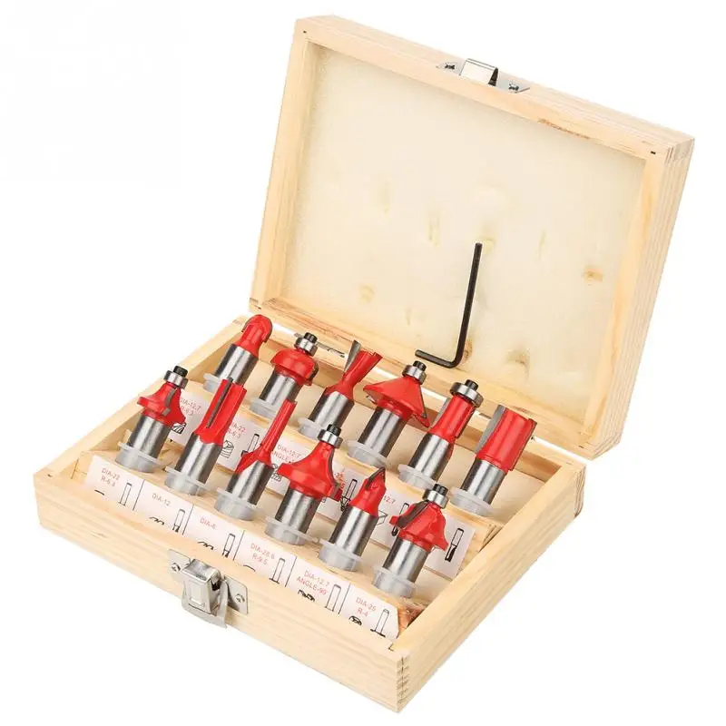 12pcs/Lot Router Bits 1/2"(12.7mm)Shank Carbon Steel Router Bit