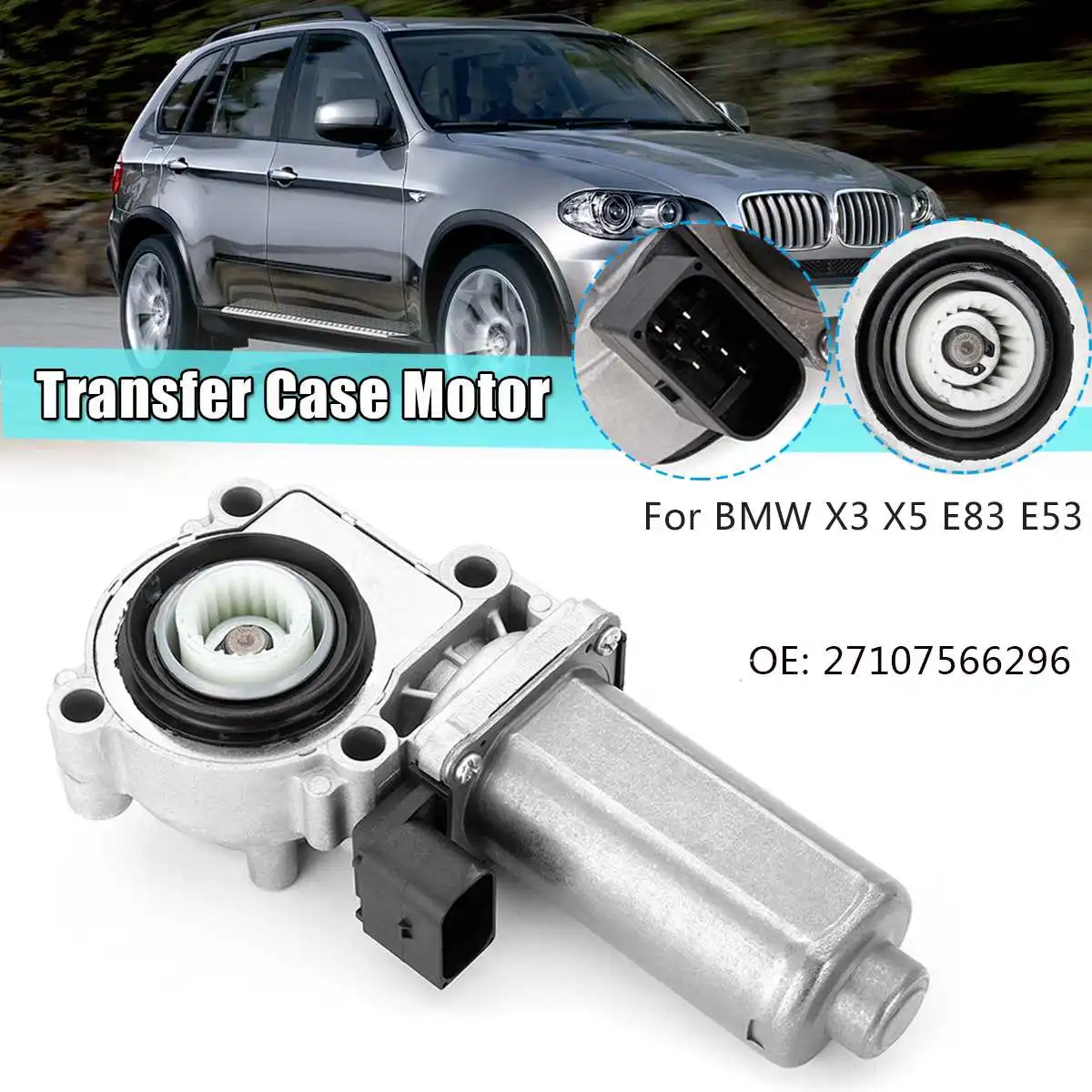 

Transfer Case Shift Actuator Shift Motor For BMW X3 X5 2004-2010 27107568267 27107566296 27107528559 7 Pin